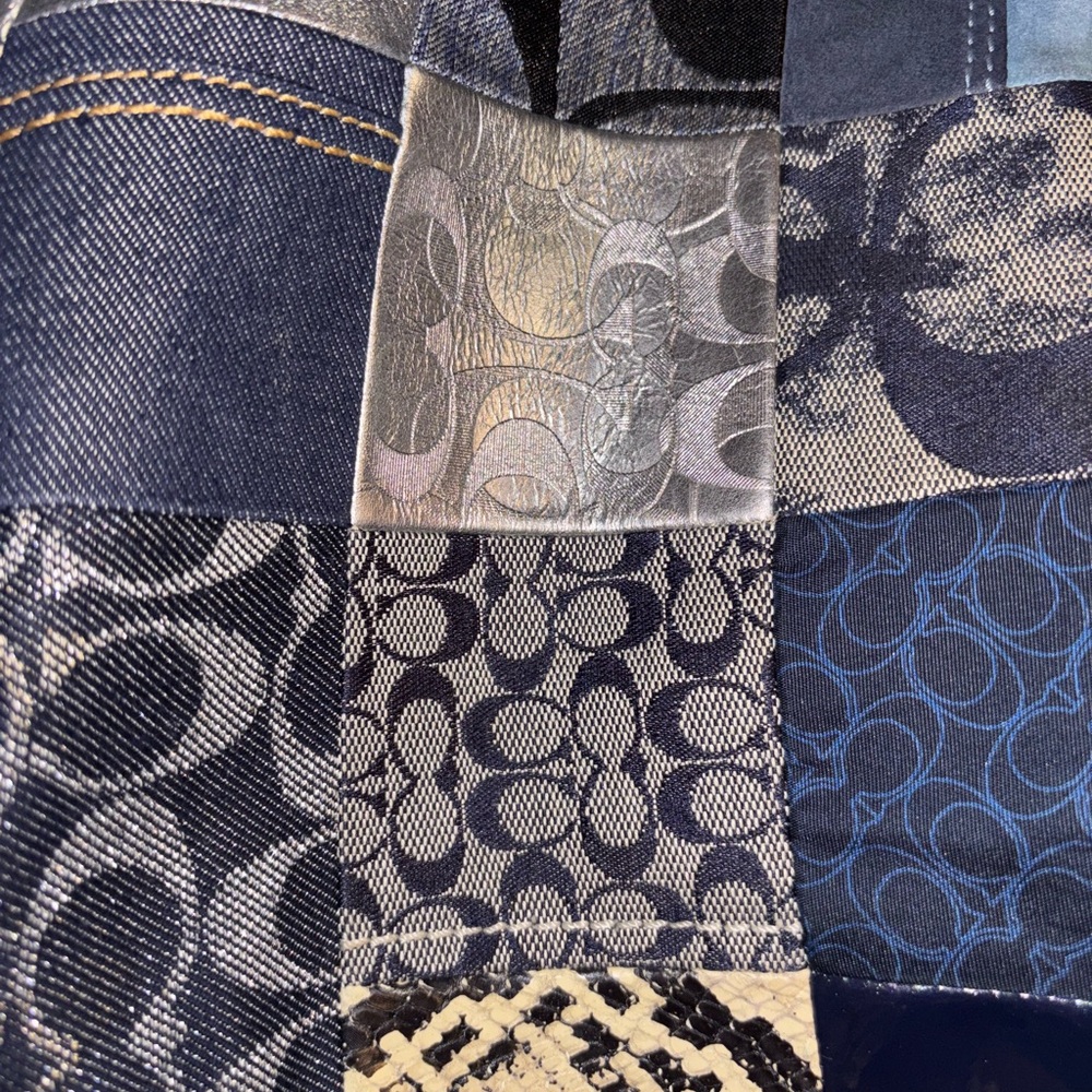 Patchwork Denim Shoulder Bag - image 9